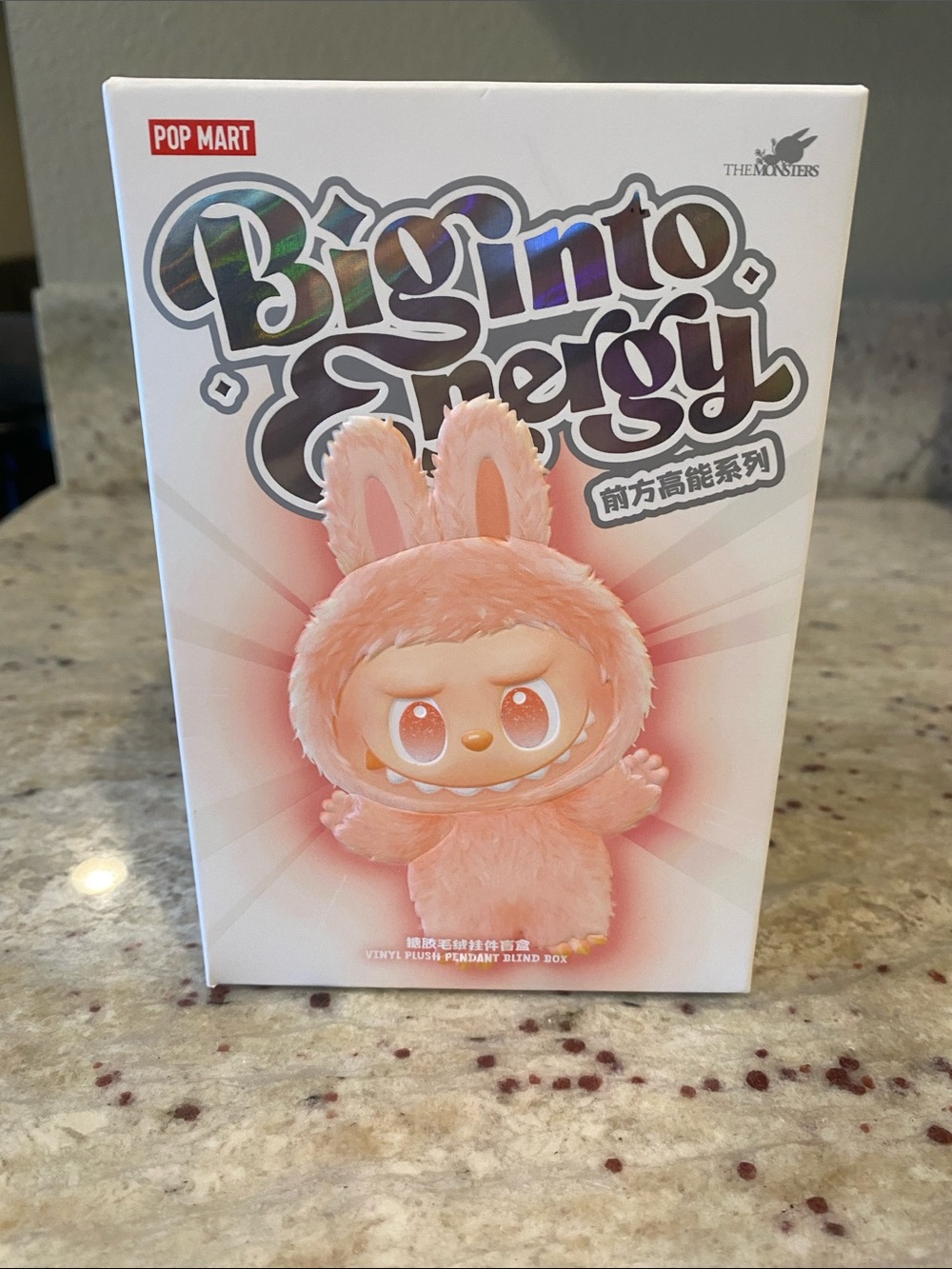 POP MART Biginto Energy Pink Plush Vinyl Figure.